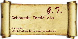 Gebhardt Terézia névjegykártya