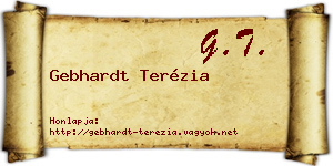 Gebhardt Terézia névjegykártya